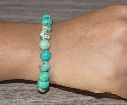 Green Sea Sediment Jasper Bracelet