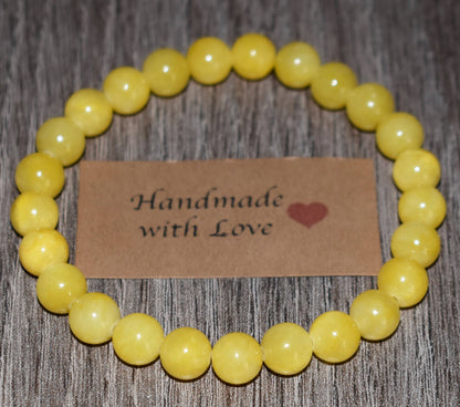 Yellow Jade Bracelet for Women and Men