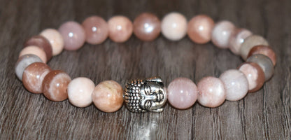 8mm Peach Moonstone Bracelet for Women