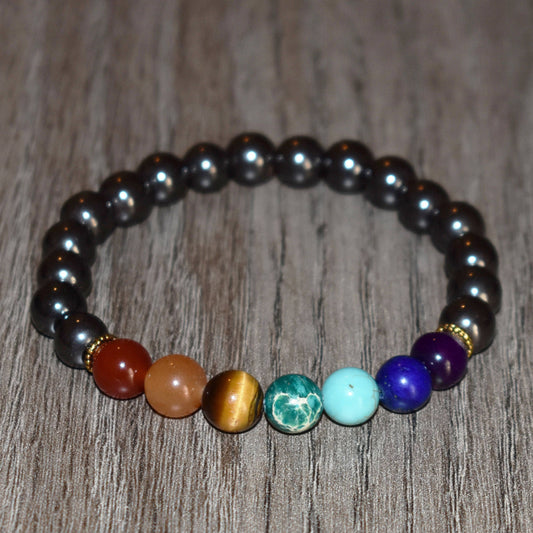 Hematite 7 Chakra Bracelet