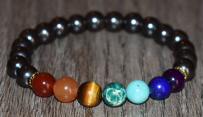 Hematite 7 Chakra Bracelet