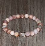 8mm Peach Moonstone Bracelet for Women