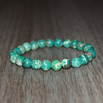8mm Green Sea Sediment Jasper Bracelet