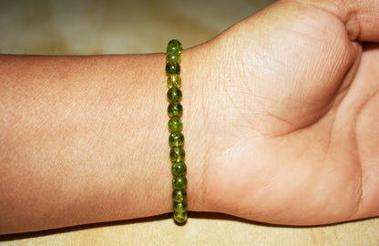 4mm Peridot Bracelet for Women