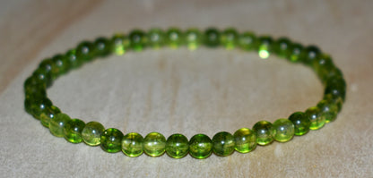 4mm Peridot Bracelet for Women