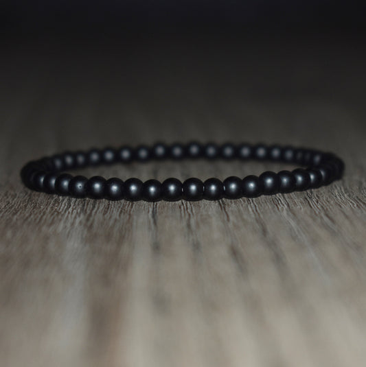 4mm Black Onyx Bracelet for Men Onyx Bracelet