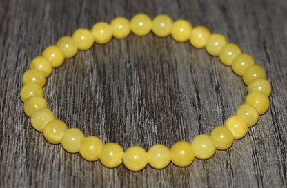 6mm Yellow Jade Bracelet