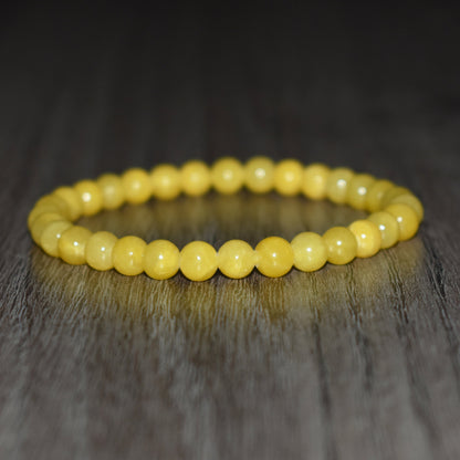 6mm Yellow Jade Bracelet