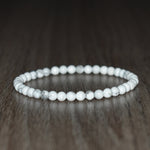 4mm White Howlite Bracelet for Men Women