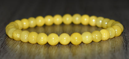 6mm Yellow Jade Bracelet