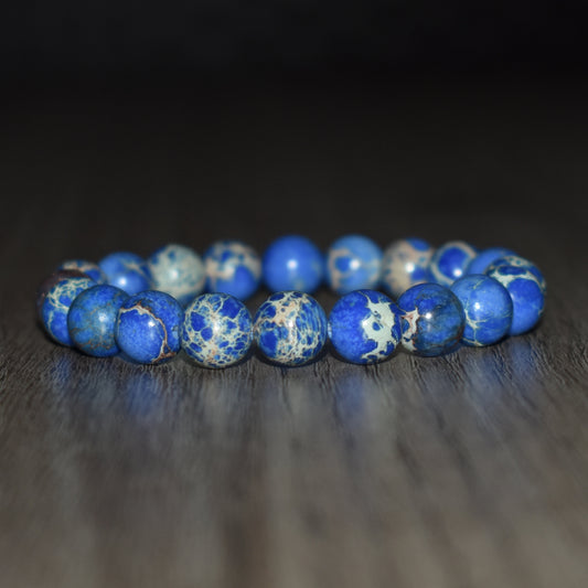 10mm Blue Sea Sediment Jasper Bracelet