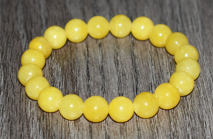 10mm Yellow Jade Bracelet