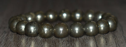 10mm Pyrite Bracelet