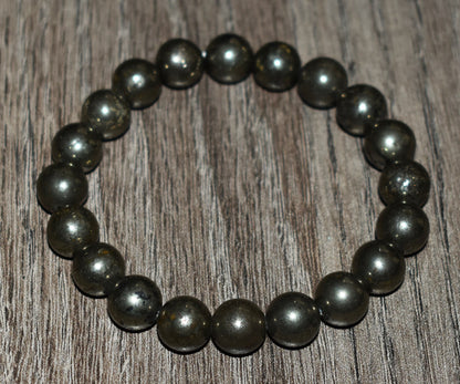 10mm Pyrite Bracelet