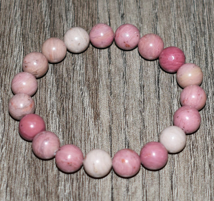 10mm Rhodochrosite Bracelet for Women