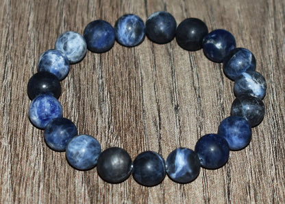 10mm Matte Blue Sodalite Bracelet