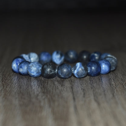 10mm Matte Blue Sodalite Bracelet