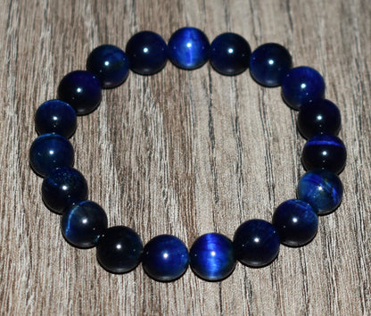 10mm Blue Tiger Eye Bracelet