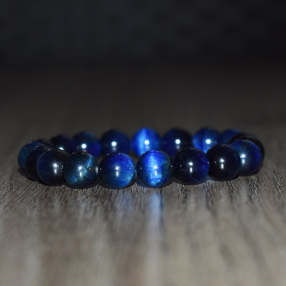 10mm Blue Tiger Eye Bracelet