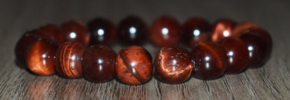 10mm Red Tiger Eye Bracelet