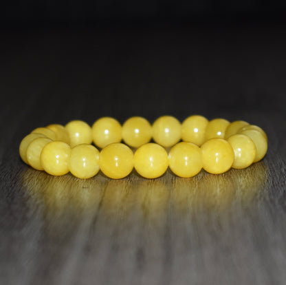 10mm Yellow Jade Bracelet