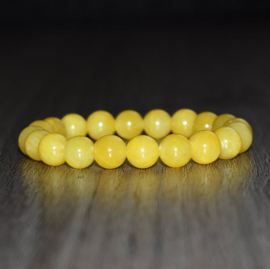 10mm Yellow Jade Bracelet