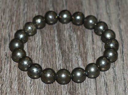 10mm Pyrite Bracelet