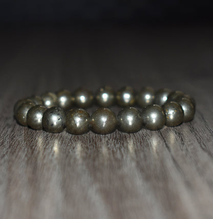 10mm Pyrite Bracelet