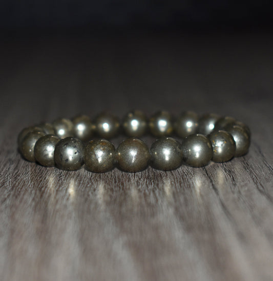 10mm Pyrite Bracelet