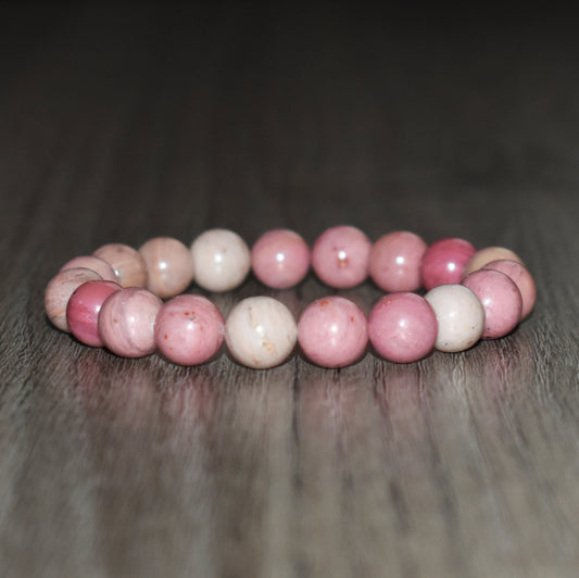 10mm Rhodochrosite Bracelet for Women