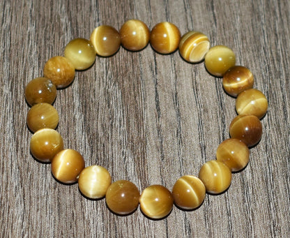 10mm Tiger Eye Bead Bracelet for Men