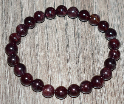 8mm Garnet Bracelet for Men