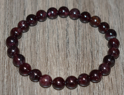 8mm Garnet Bracelet for Men