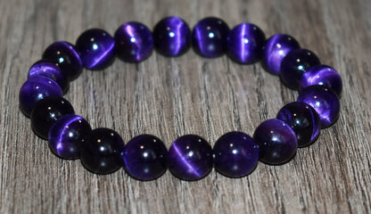10mm Purple Tiger Eye Bracelet