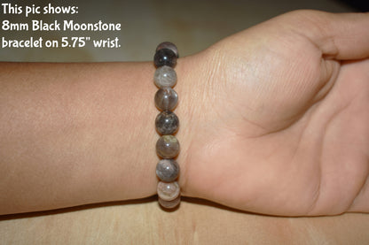 8mm Black Moonstone Bracelet