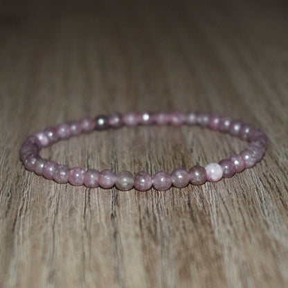 8mm Natural Lepidolite Bracelet for Women and Men Bracelet