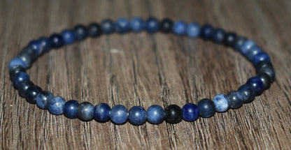 4mm Matte Blue Sodalite Bracelet for Men