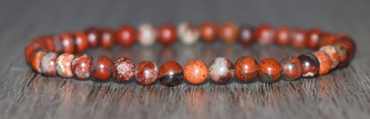 4mm Red Jasper Bracelet