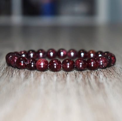 8mm Garnet Bracelet for Men