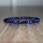 4mm Blue Tiger Eye Bracelet