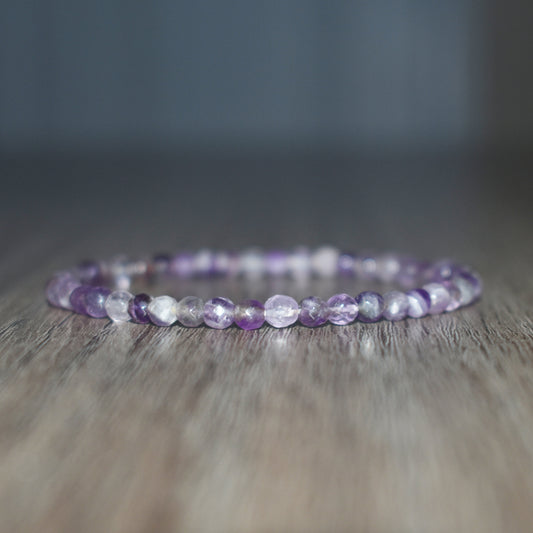 4mm Faceted Amethyst Bracelet for Women