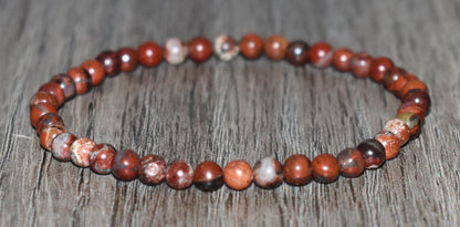 4mm Red Jasper Bracelet