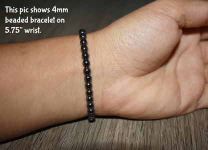4mm Hematite Bracelet for Men Women