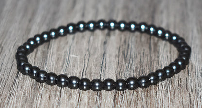 4mm Hematite Bracelet for Men Women