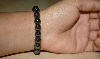 8mm Hematite Bead Bracelet Man