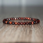4mm Red Tiger Eye Bracelet for Women and Men