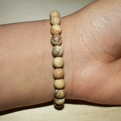 6mm Picture Jasper Bracelet