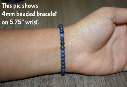 4mm Matte Blue Sodalite Bracelet for Men