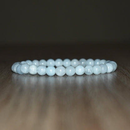 6mm Aquamarine Bracelet for Women and Men Bracelet