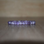 6mm Matte Amethyst February Birthstone Bracelet for Men and Women